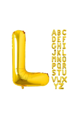 L Harf Gold Folyo Balon16 İnç 36 cm