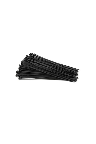 200 Adet 2.5mmx140mm Kablo Bağı Plastik Cırt Kelepçe Siyah Siyah