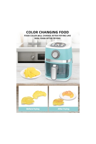Canda Oyuncak Sesli Işıklı Fritöz Mutfak Air Fryer Oyuncak