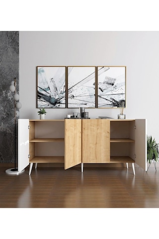Floradesign Saphire Konsol / Konsol / Çok Amaçlı Dolap 160 Cm Beyaz-mese