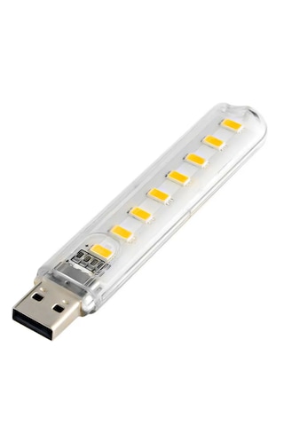 8 Ledli Flash Usb Led Işık Kitap Okuma Gece Lambası - Fc805