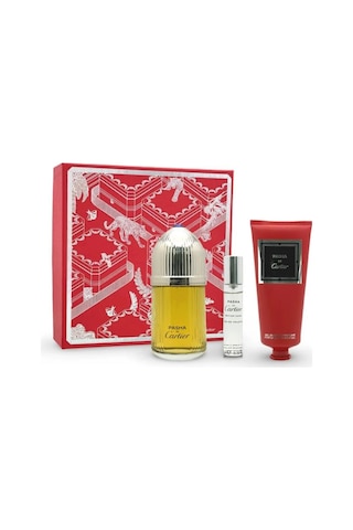 Cartier Pasha Edp 100 Ml + Edt 10 Ml + 100 Ml Body Lotion Erkek Parfüm Seti Aromatik