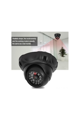Yuntech01 Kırmızı Led'li Sahte Kameralar - Hırsızları Engelle, Güvenliği Artır - Ev/ofis/market Uygun Pil Dahil Değil