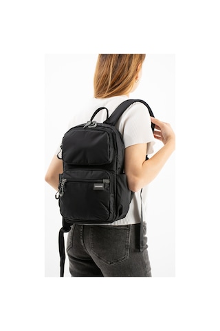 Vıatox Vs 6032 Unisex Suya Dayanıklı Paraşüt Kumaş 5 Bölmeli Laptop Bölmeli Seyahat Ve Okul Çantası Siyah