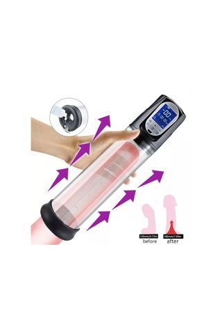 Carmine Led Ekranlı Şarj Edilebilir Güçlü Otomatik Penis Pompası