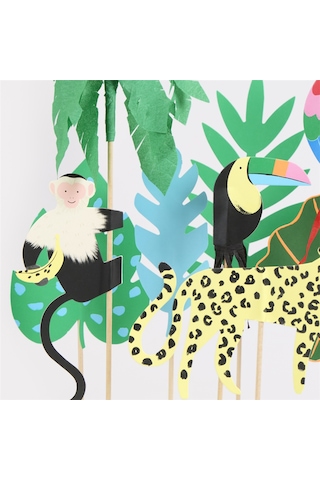 Meri Meri - Jungle Jamboree Cake Toppers - Jungle Jamboree Pasta Süsü Tüm Yaşlar
