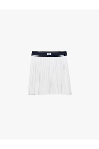 Koton Slim Fit Etiket Detaylı Mini Şortlu Tenis Eteği Beyaz 6sak40465nk