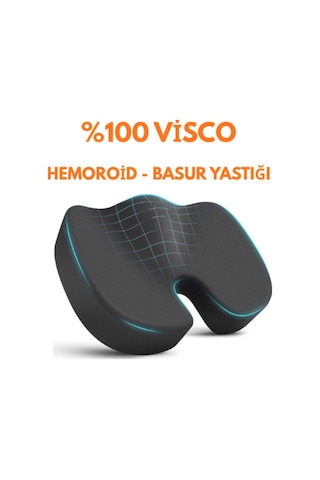 Medcat Basurr- Hemoroidd Kuyruk Sokumu Oturma Simidi Minderi Yastığı Visco Ortopedik Yastık