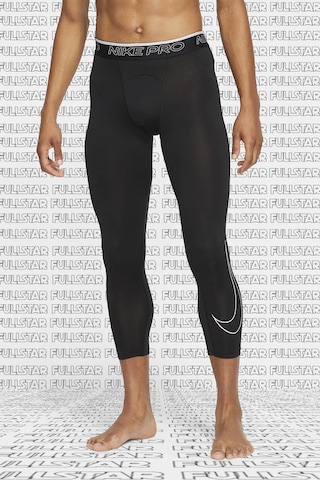 Nike Pro Dri Fit Mens 3/4 Leggings Black 3/4 Boy Erkek Antrenman Taytı Siyah