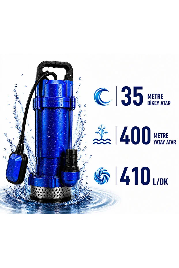 2 Hp Temiz Ve Kirli Su Dalgıç Pompa Bakır Sargılı