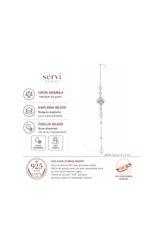 Servi 925 Ayar Gümüş Filigran Detaylı Dört Yapraklı Yonca Şans Bilekliği -430