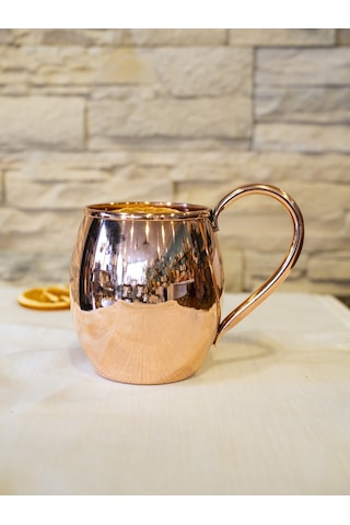 Bakır Kalaysız Tombul Kupa Parlak Renk