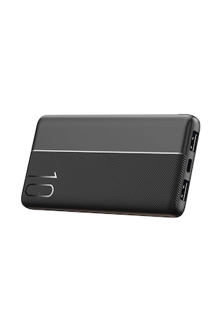 Wiwu Wi-P032 10000 mAh Dual USB-A ve Type-C PD LED Işık Göstergeli Taşınabilir Powerbank Siyah