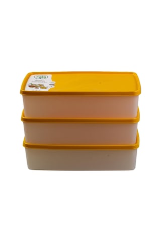 Hobby Life Alaska Nofrost Saklama Kabı 2 Litre 3'Lü Turuncu
