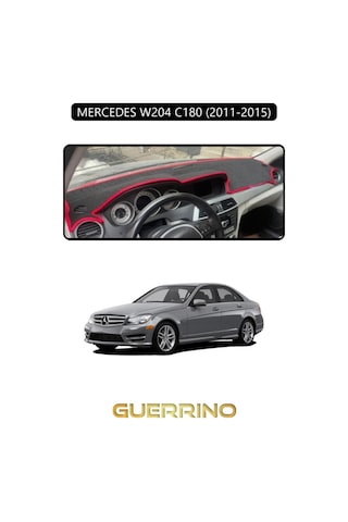 Mercedes W204 C180 2011-2015torpido Koruma Halısı Siyah Kenar