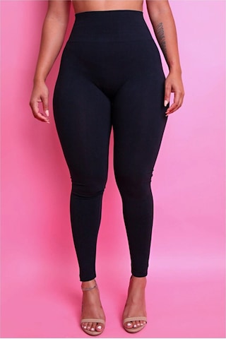 Fit & Fit Tayt Ekstra Yüksek Bel Geniş Kemer Siyah Mevsimlik Kumaş Günlük Taytsiyah 3Xl Siyah