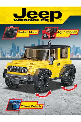 Teknik Jeep Wrangler Yapı Blok Jip Wrangler Oyuncak Araba