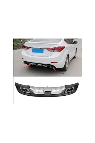 Hyundai Elantra Difüzör 2014-2015 Arka Tampon  Plastik