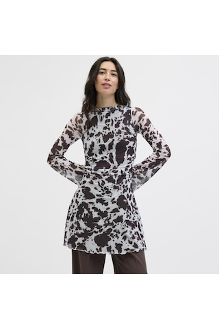 Jack & Jones Kadin Leopar Desenli Mini Elbise - Minna - 12270933 Black Coffee