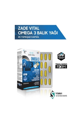 Zade Vital Premium Omega 3 Balık Yağı 45 Kapsül