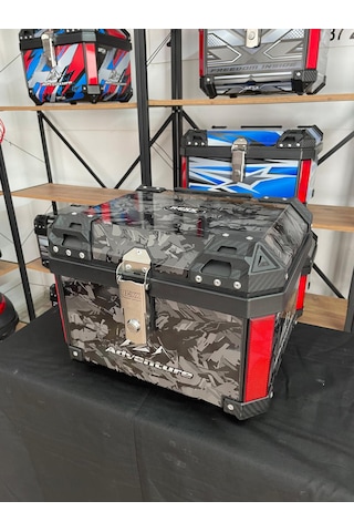 Rexx 45 Litre Motosiklet Arka Çanta Adventure Askeri Kamuflaj