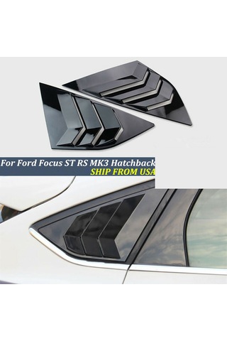 Padalink Ford福克斯st Rs Mk3 İçin Abs Plastik Arka Cam Perde, Karbon Fiber Stili Siyah Seçenekli