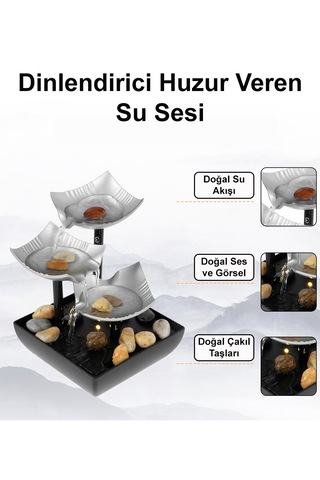 Greentech Dekoratif Masaüstü Işıklı Mini Şelale Gt-df01