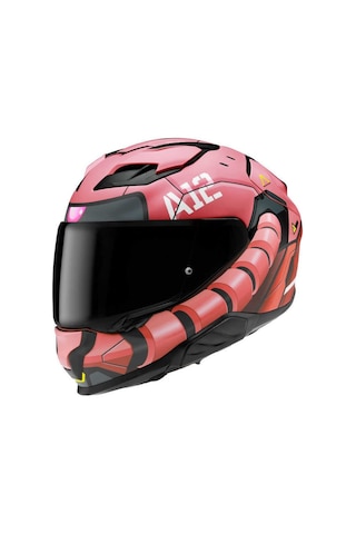 Hjc F71 Zaku Bandai Namco Mc1sf Motosiklet Kaskı Pembe