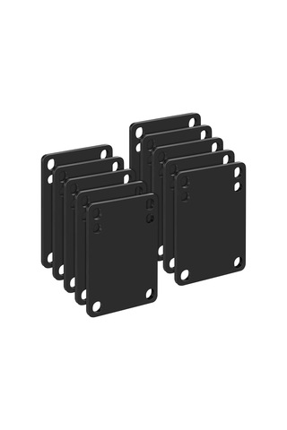 10 Adet 3 Mm Yükseltici Şok Pedleri Kaykay Şok Pedleri Yumuşak Longboard Siyah