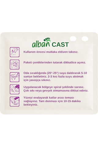 12,5cmx3,6mt 5 İnç Cast Sentetik Alçı ,tekli Paketlerde 20'li Kutu