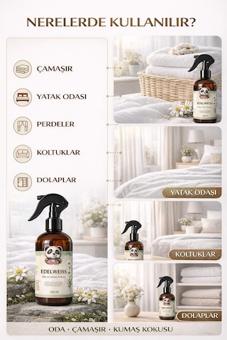 Edelweiss Sprey Oda Ve Giysi Kokusu 250 Ml, Alp Çiçeklerinin Ferah Zarafeti Fresh