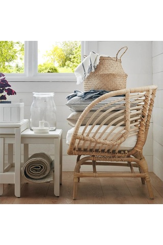 Ikea Beyaz Ferah Berjer Koltuk - Rattan Koltuk