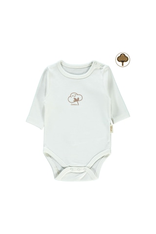 Civil Baby Bebek Organik Çıtçıtlı Badi 0-18 Ay Ekru 14330R020SS1-2 Ekru