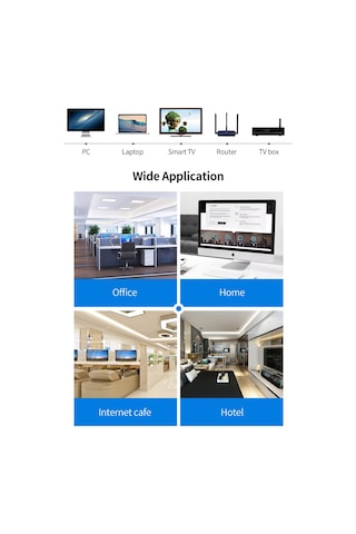 Maiyame 10 Metre Mavi Cat6 Rj45 Tam Bakır Ağ Kablosu - 1000mbps 1000mhz Hızlı Ev Bilgisayar Bağlantısı