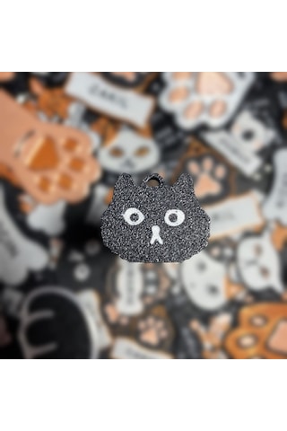 Majo İsimlik Siyah Kedi Kafası 24mmx30mm