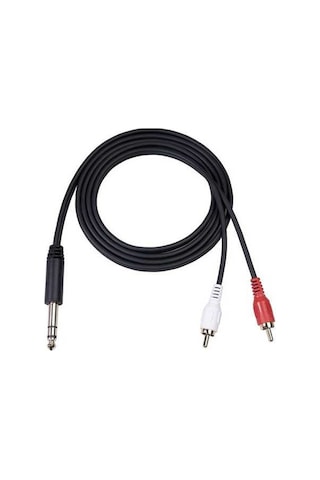 Flybuy Tv/dvd/amfi Ses Rca Maiyame Kaplama Kablosu Erkek Erkek Çift Bağlantısı Altın 6.35mm 1.5m - Ki