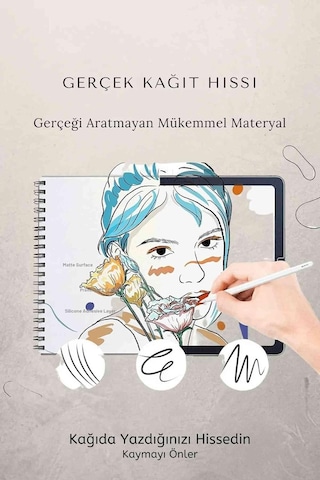 İpad Air 13 2025 M3 Çip Uyumlu Paper Like Ekran Koruyucu Gerçek Kağıt Hissi Parlama Önleyici