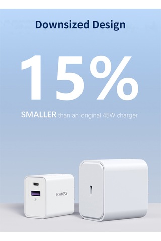 Reedark Romoss Ac30t Beyaz Şarj Cihazı - Taşınabilir, Kompakt Ve Güçlü - Seyahat, Dış Etkinlikler İçin İdeal