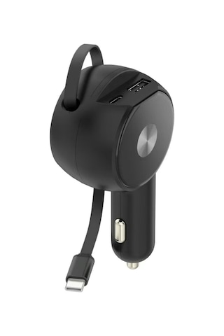 60w Pd Hızlı Araç Şarj Adaptörü Dahili Type-c Kablo Pd 1xusb 1xtype-c Çıkışlı Araç Şarj Aleti