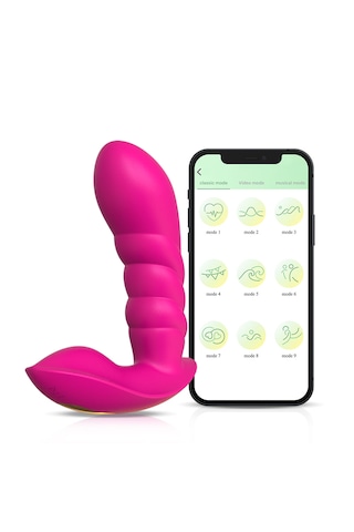 X-sense Telefon Kontrollü Şarjlı Giyilebilir Rose Red Vibratör