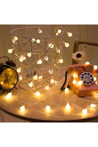 Hfambition Usb Kumanda 8 Modlu 10m 80 Led Işık Zinciri, Dış Mekan Kamp Dekorasyonu, Yumuşak Sarı Işık, Plastik Gövde, Ip42 Koruma