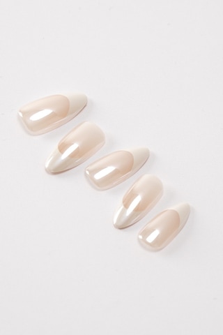 Pop Beauty Takma Tırnak Seti & Zararsız Yapıştırıcı, Glazed Donut French Hailey Bieber Popbeauty10134