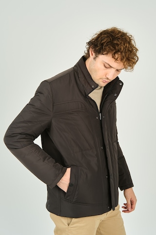 Lucas Erkek Fermuar Ve Çıtçıt Kapamalı Hakim Yaka Kaban 4785 Kahverengi Kahverengi