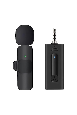 Kablosuz Yaka Mikrofonu 3.5mm Aux Pc Tablet Video Kayıt Vlog Amfi Telefon Hoparlör Mikrofon