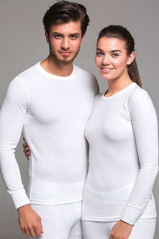 Thermoform Heavy Unisex Yetişkin Uzun Kol Termal Outdoor İçlik Fanila Beyaz Renkli