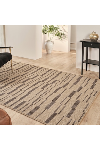 Kaşmir Halı Kilim Jüt Ravon Brown Salon Mutfak Halısı Yolluk Kahverengi