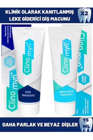 Clinomyn Fresh Jel Diş Macunu 75 ML + Smokers Diş Macunu 75 ML