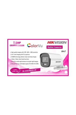 Hikvision Ds-2ce10df0t-pf 2.8mm