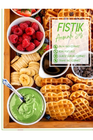 Antep Fıstıklı Sos - Waffle & Krep & Pankek & Tatlı & Dondurma & Kruvasan Sos-900 Gr