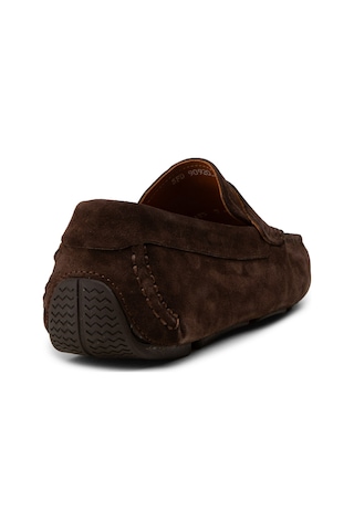 Deery Erkek Hakiki Süet Kahverengi Penny Loafer - E0920mkhvc01